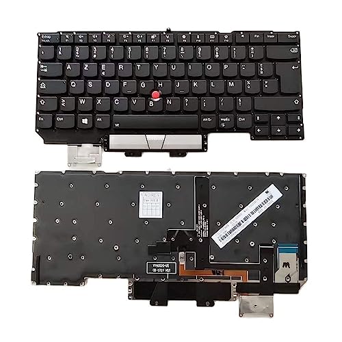 Clavier argent avec point bâton pour Thinkpad X1 Carbon 2017 2018