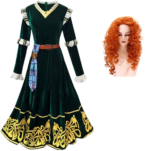 Hallojojo Merida Disfraz Mujer Cosplay Valiente Princesa Merida M...