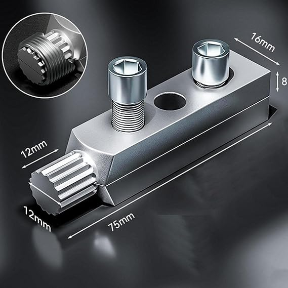 Veemok Faucet Angle Valve Broken Wire Extractor Adjustable Broken Valve Extractor Universal Screw Extractor Tool Broken Bolt Remover for 1/2 in and 3/4 in Stripped Thread, Stainless Steel Made 4