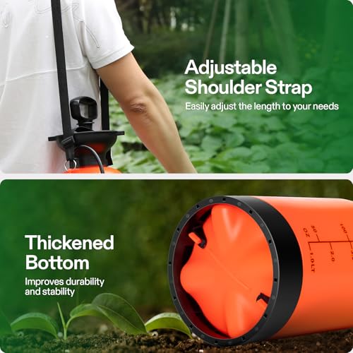 image for VIVOSUN 1.85-Gallon Pump Pressure Sprayer, Pressurized Lawn & Garden W