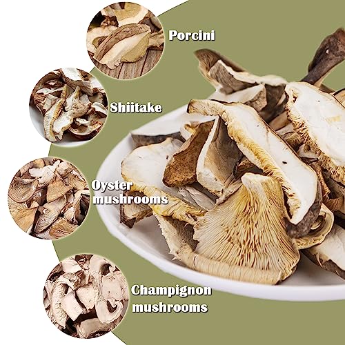 Vigorous Mountains Dried Mixed Mushrooms Blend For Cooking - Porcini Shiitake Oyster & Champignon thumb #1