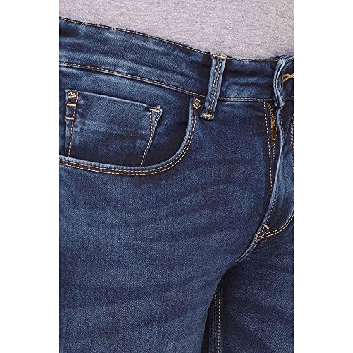Image of Spykar Mid Tone Wash Cotton Skinny Fit Mens Jeans (S21KN-01BA-06RO-P)