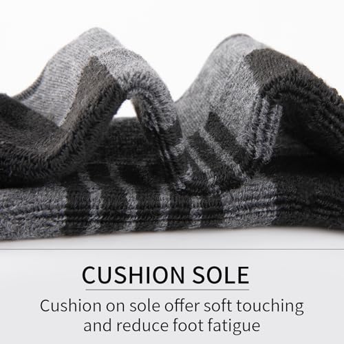 COOVAN No Show Mens Low Cut Short Socks Casual Invisible Loafer Flat Sock, Mens Athletic No Slip Grip Socks (7 pairs)3