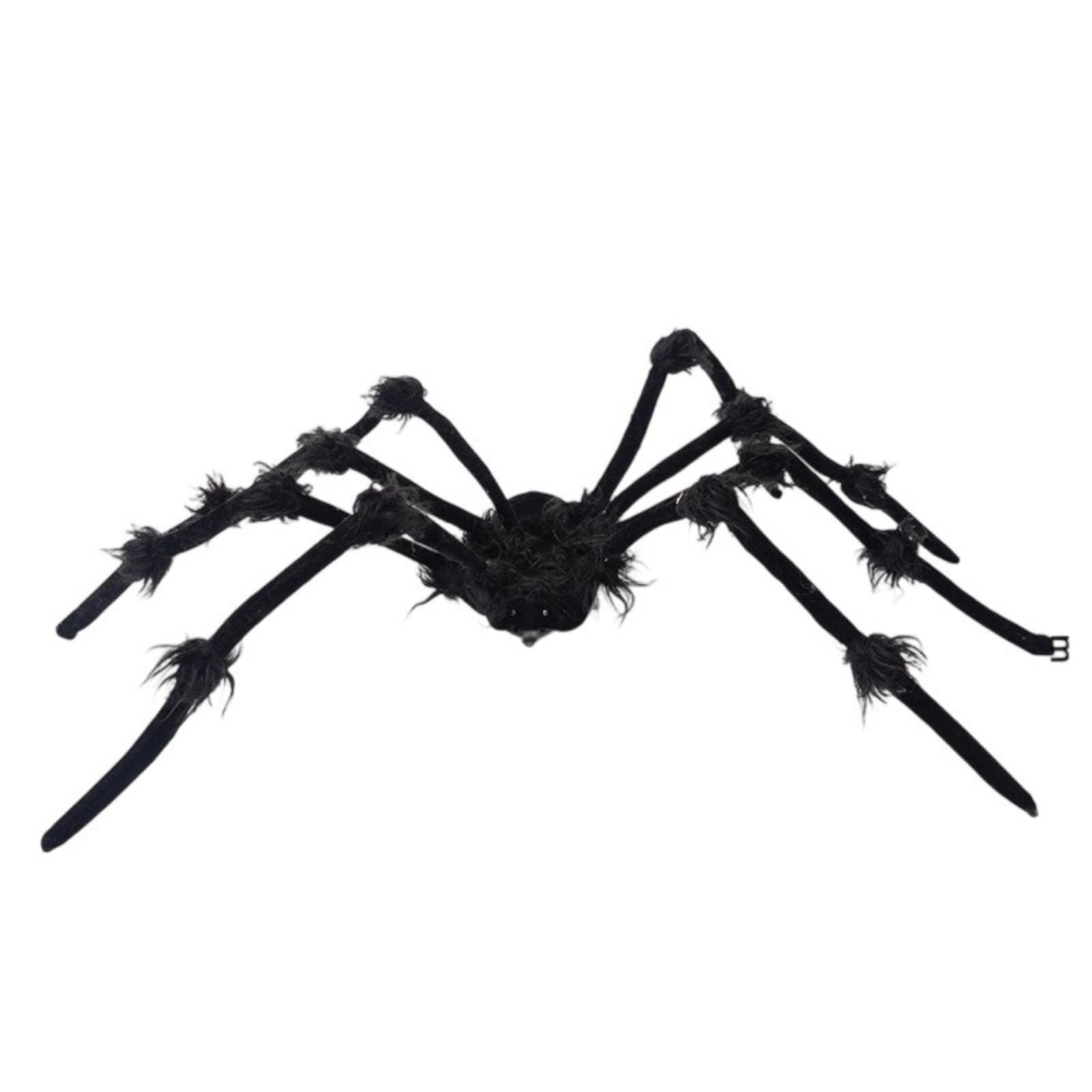 Hsioluted LED Illuminated Arachnid with Timer Halloween Decoration 51Inch Realistic Plush Arachnid for Indoor and Outdoor Soft Plush LED Light Decoration