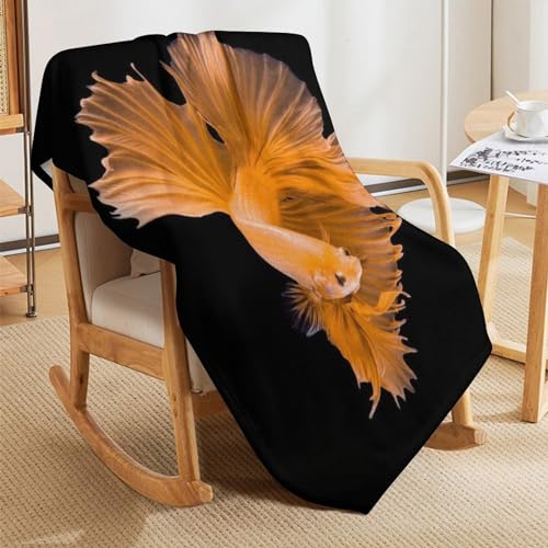 Manta de forro polar de pez lucha 130x150 cm suave para sofá 5