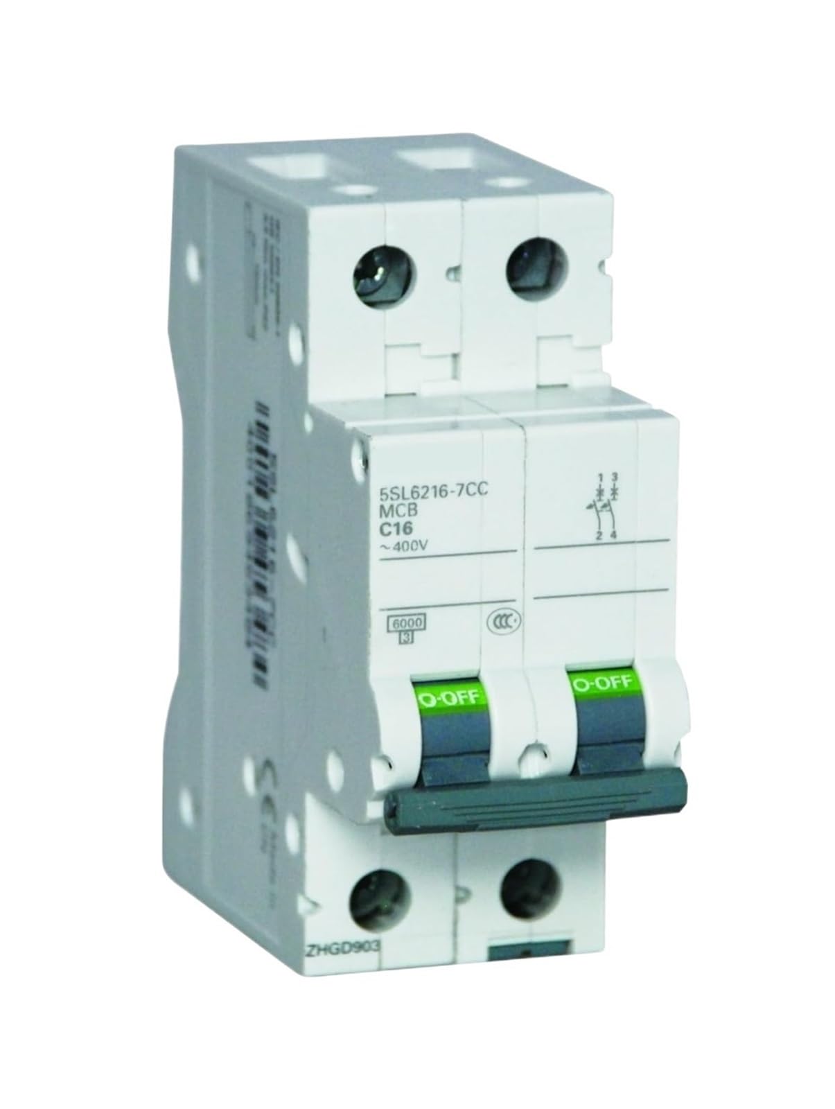 TYEXCZARF 5SL6225-7CC 5SL62257CC Miniature circuit breaker 400 V 6kA, 2-pole, 25A Circuit breaker 400V 6kA