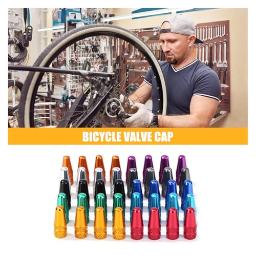 40 piezas tapas de válvula para neumáticos de bicicleta ligeras y a prueba de polvo, coloridas, de aleación de aluminio, cubiertas protectoras para válvulas francesas miniatura 6