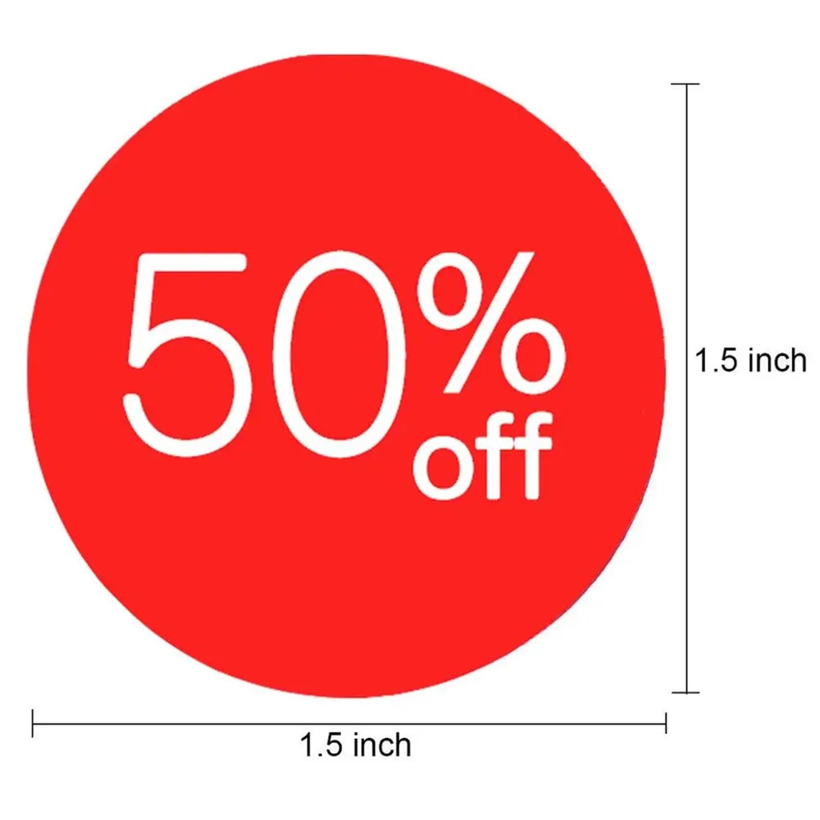 Lot de 3 000 étiquettes de prix en papier kraft marron - 3,8 cm - Demi-rouleau de 3 000 étiquettes circulaires