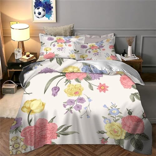 Parure de lit microfibre hypoallergénique housse couette 3D double - 6