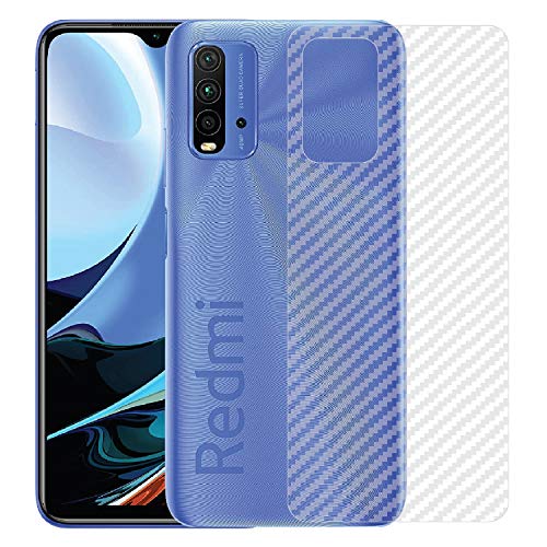 Image of Compatible with Redmi 9 Power Back Screen Protective Film Carbon Fiber Skin Transparent Screen Guard Sticker
