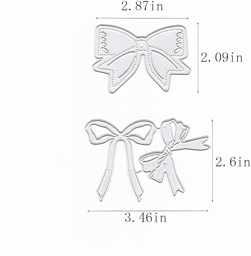 Miniatura 2 de 3 piezas de lazos de metal, moño, troquelados, troqueles de corte, plantillas en relieve, molde de plantilla para decoración de tarjetas y álbum de