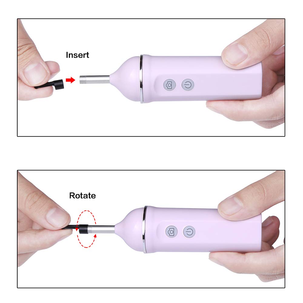 Otoscopio WiFi 720P HD Cámara de oído 5,5 mm para la inspección de oídos, endoscopio, eliminación de cera de oídos, herramienta visual con 6 luces LED, blanco