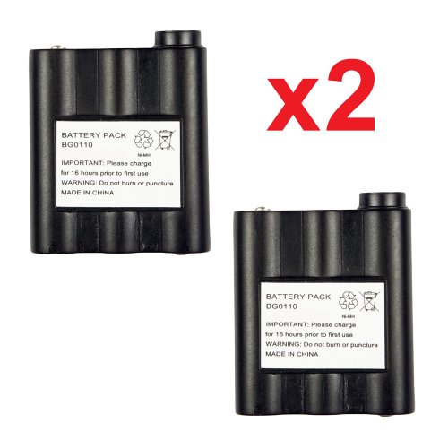 2 Pack Fenzer Replacement Two-Way Radio Batteries for Midland BATT5R BATT-5R