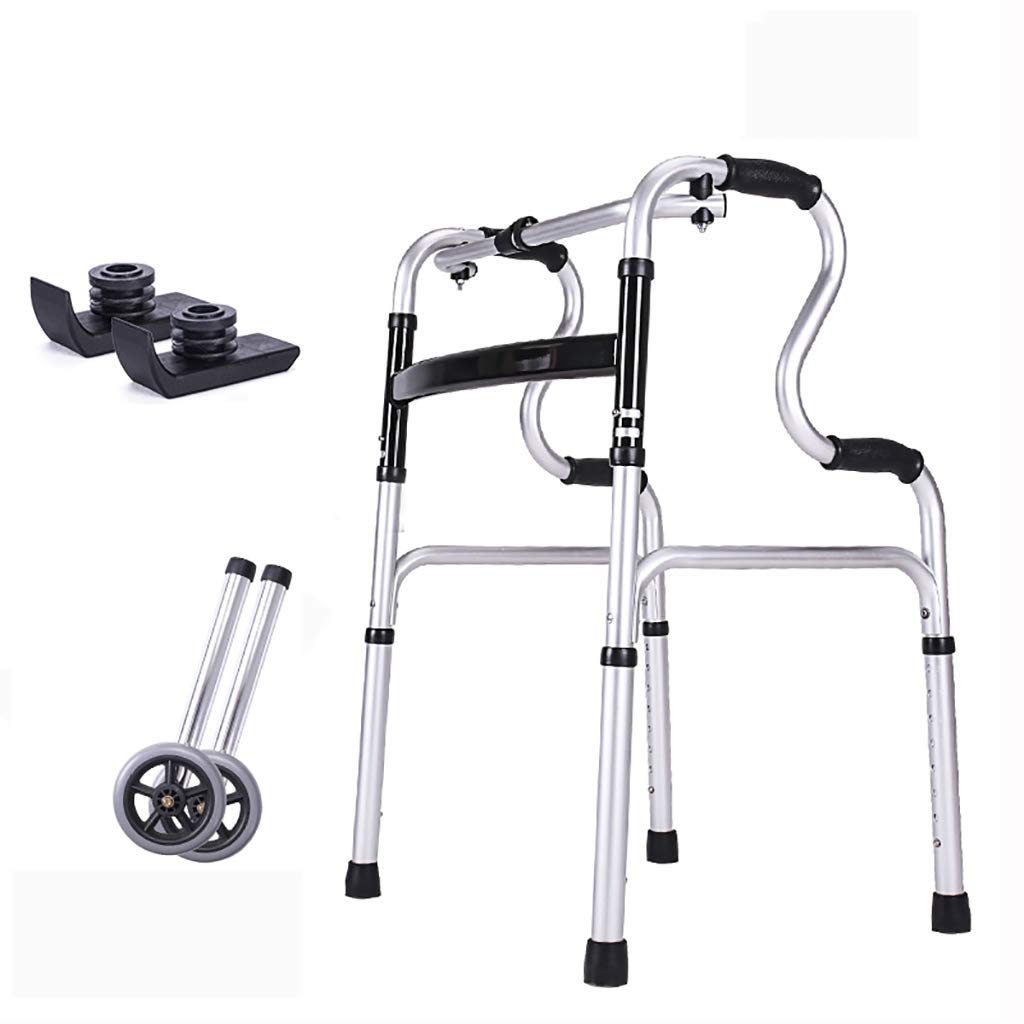 Cadre de marche léger pour senior déambulateur aluminium pliable avec roues