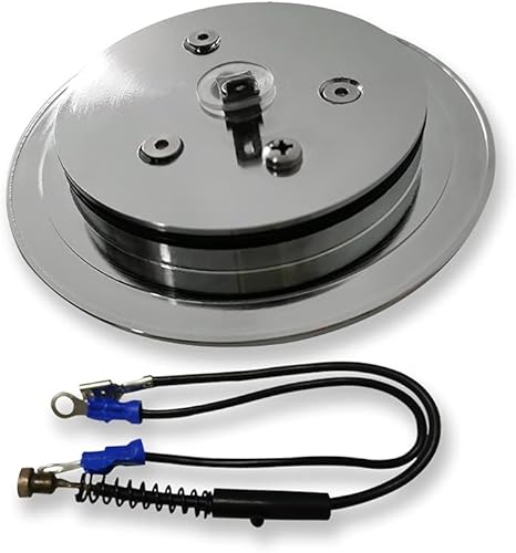 Miniatura 6 de DEMOTOR PERFORMANCE Volante Billet cromado de 14 pulgadas y columna manual de 32 pulgadas GM con adaptador sin llave y botón de bocina