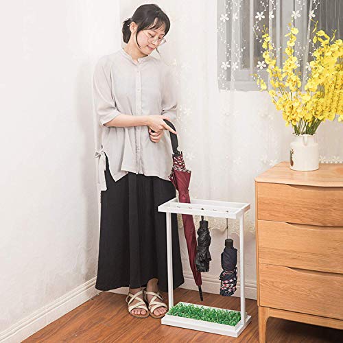 Porte-parapluie design carré à double rangement 20x40x60cm pour entrée - 5