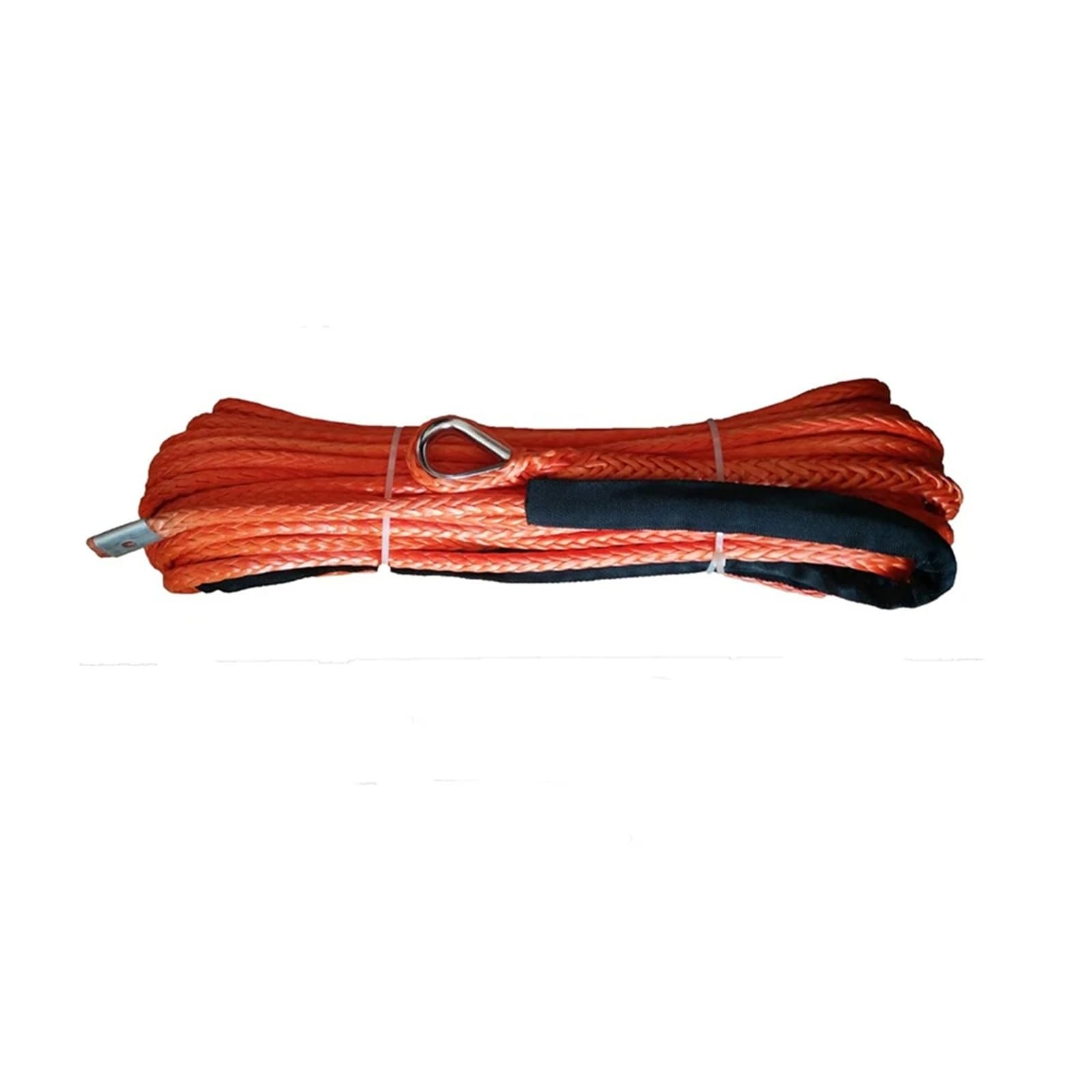 Câble de treuil synthétique 10 mm x 30 m avec cosse, 9280 kg, Robuste, for VTT, UTV, SUV Capacité de Charge élevée(Blue)
