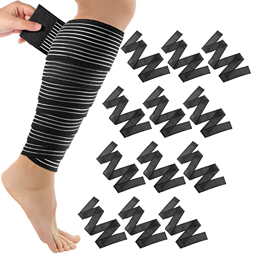 Syhood 4 Pieces Compression Leg Wraps Bandage Adjustable Ankle...
