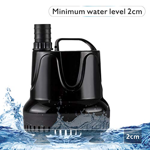 Hygger 60W Pompa Acqua Acquario, 2500L/H Pompa Sommergibile Silenziosa, per Stagno, Fontana, Piscina - Image 3
