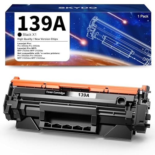 Tóner 139A con Chip Compatible para HP 139A 139X W1390A W1390X Cartucho de tóner para HP LaserJet Pro 3002dw 3002dn 3002 MFP 3102fdn 3102fdw 3102 (W1390A Negro)
