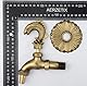 AERZETIX - C62126 - Wand-Spültischarmatur 1/2’’ Fisch spülbeckenhahn mit antikem retro-dekorationsgriff - brunnen ornament badezimmer vintage gartenarmatur - altmessing