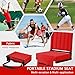 Besunbar 1pcs Stadium Seat for Bleachers with Back Support and Wide Padded Cushion Stadium Chair - Includes Shoulder Strap and Cup Holder, Red