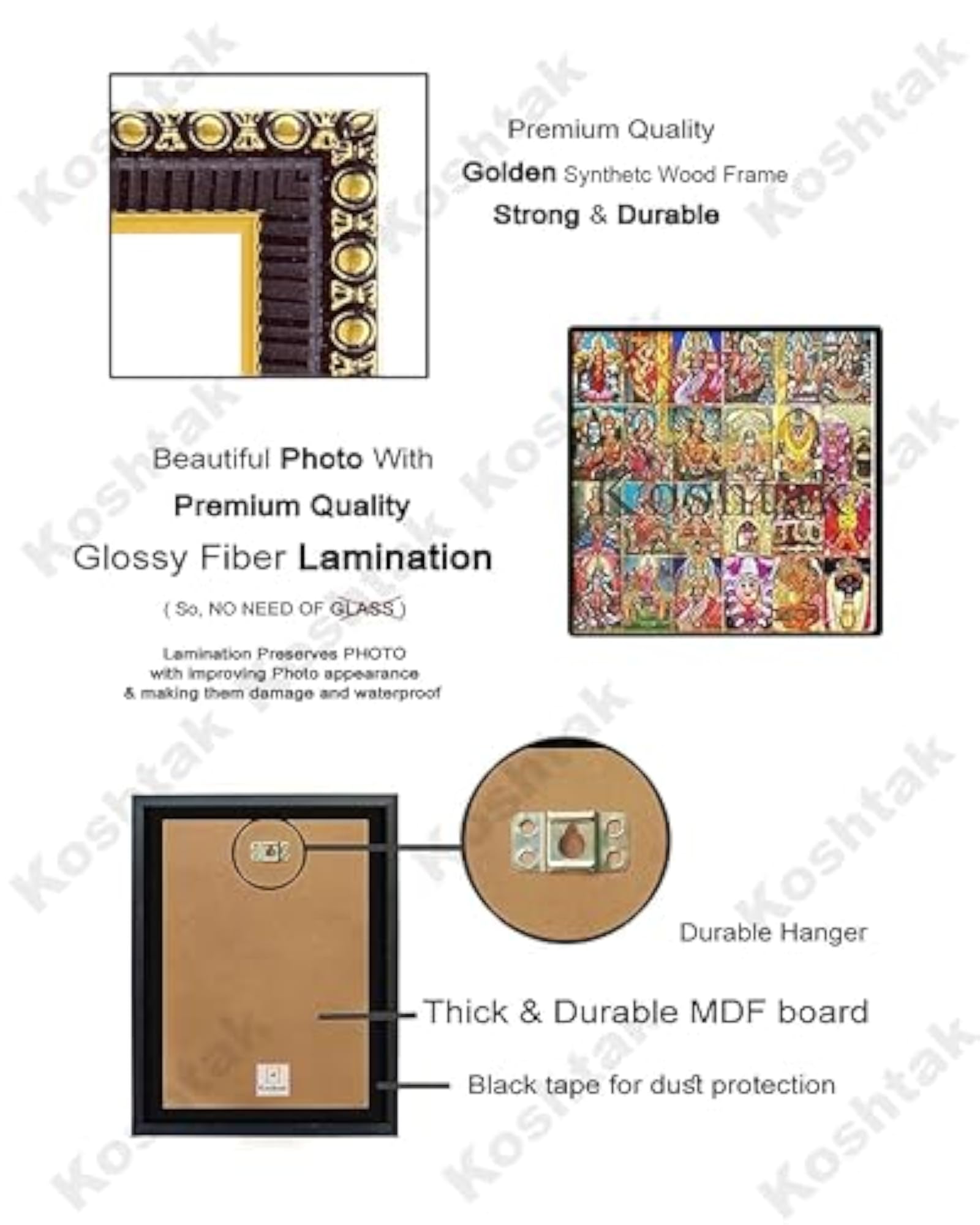 Vishwakarma Ji Photo Frame with Glossy Lamination