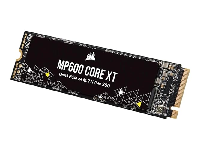 Corsair MP600 CORE XT 4TB PCIe Gen4 x4 NVMe M.2 SSD – High-Density QLC NAND – M.2 2280 – DirectStorage Compatible - Up to 5,000MB/sec – Great for PCIe 4.0 Notebooks and Desktops – Black - 4TB - MP600 CORE XT (Gen4)