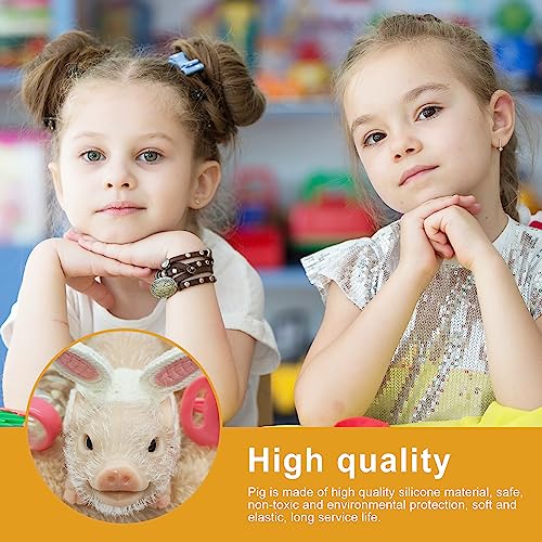 Muñeco cerdito de silicona realista de 12 cm miniatura 4