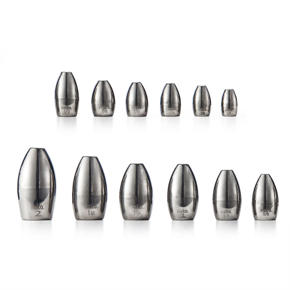 Nako 10 Pack Tungsten Flipping Weights Fishing Sinkers Fishing