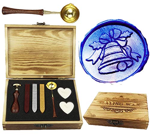 Kit de cachet de cire en coffret cadeau en bois de haute qualité pour lettres