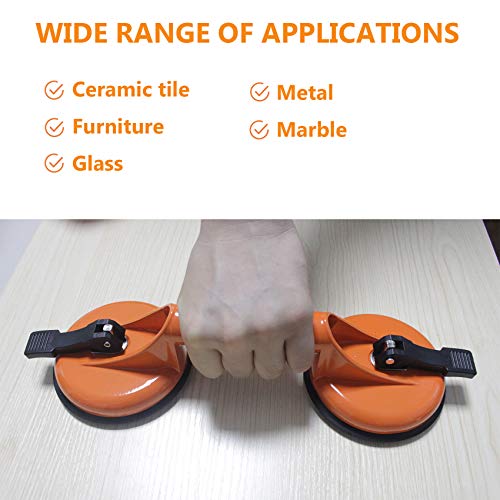 Floor Gap Fixer Tool for Laminate Floor Gap Repair Include Premium Quality Heavy Duty Aluminum Suction Cup and Fiberglass Handle White Rubber Mallet