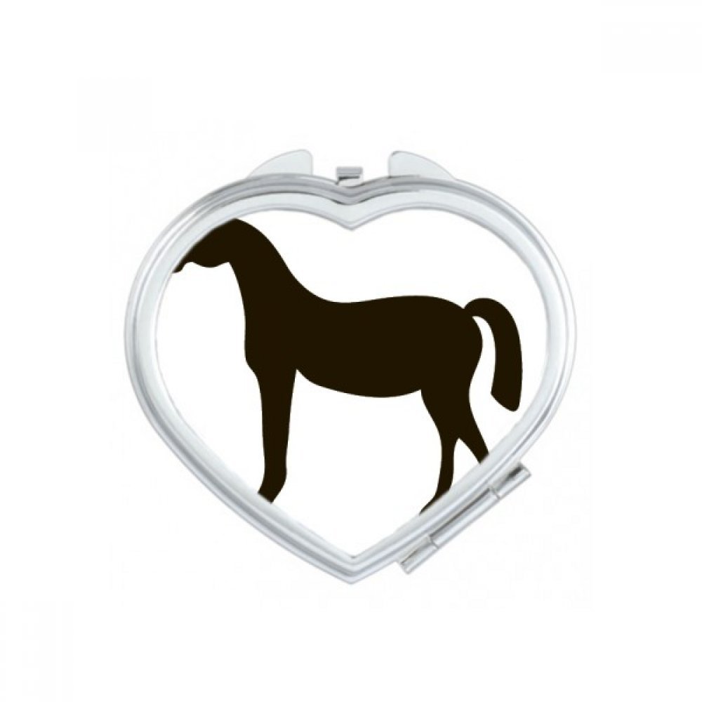 Miroir de poche noir pour retouches maquillage rapides et précises