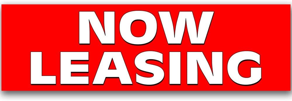 Now Leasing Vinyl Banner 8 Feet Wide by 2.5 Feet Tall
