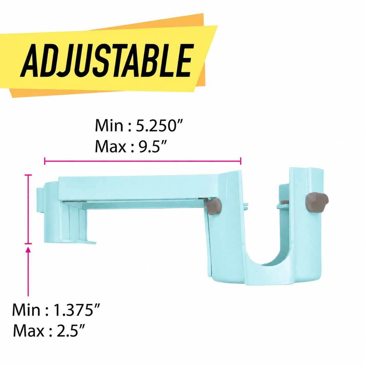 Poolside Becherhalter für oberirdische Pools, Seeglass Blue, nur für quadratische Pools, Nicht kompatibel mit runden oberen Bars. Verstellbarer Getränkehalter, Verwendung auf Boot, Deckrampe, Pick-up