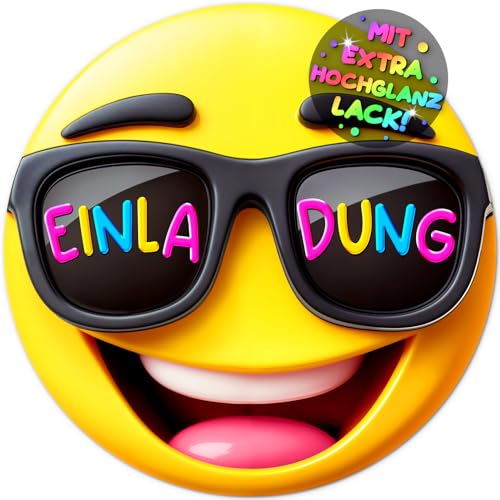 VULAVA 12x Smiley EINLADUNGSKARTEN KINDERGEBURTSTAG Junge Mädchen - die Emoji PARTY Karten sind die lustige Smiley EINLADUNG für Jungen Kinder GEBURTSTAG Schulanfang Kinderparty witzig Einschulung