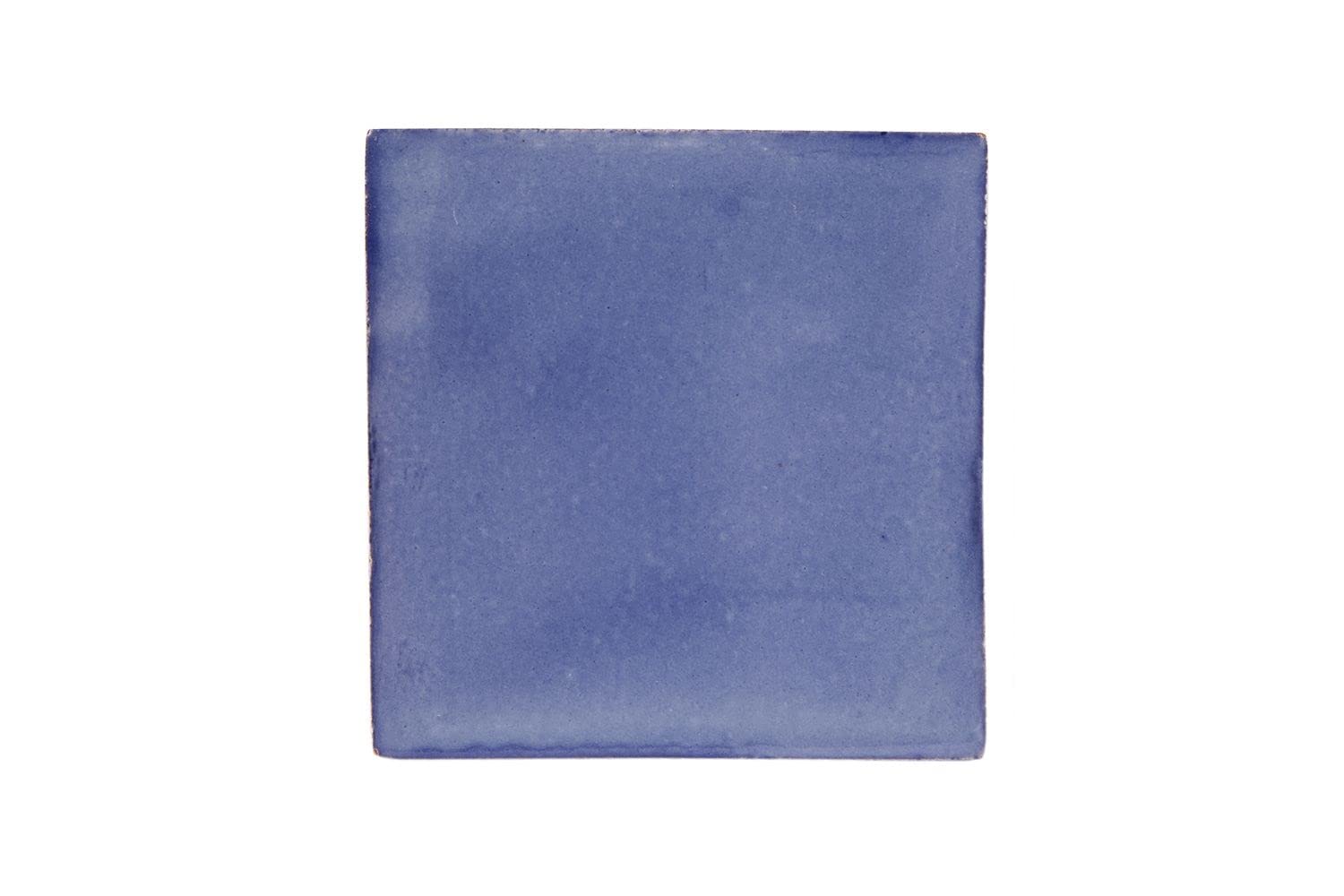 Cerames Azulejos azules mexicanos monocolor Azul Mezclilla Delgado - azulejos de mosaico, azulejos ceramica monocromáticos para cocina, baño | Un paquete de 90 baldosas azules ceramica 10,5x10,5 cm