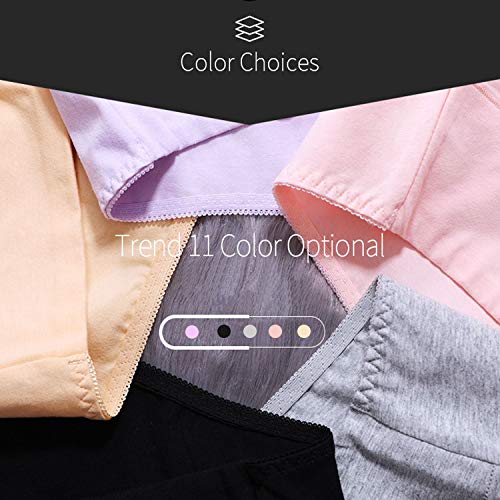 Image of Women's Cotton Underwear,Ladies Soft Stretch Tummy Control Comfy No Muffin Panties Boyshorts