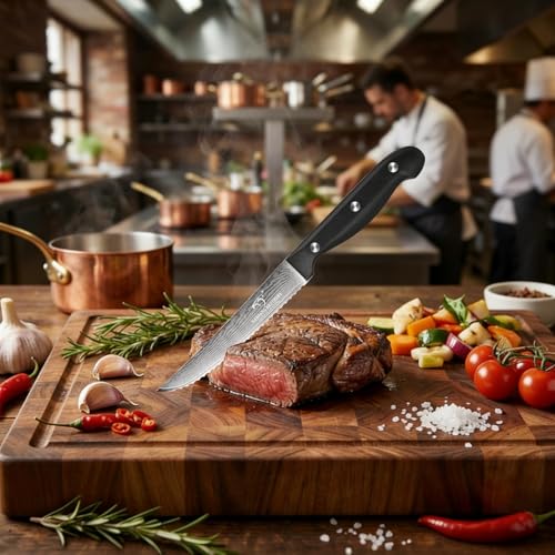 Image of NANFANG BROTHERS 15-Piece Damascus Kitchen Knife Set, 67-Layer VG10 Japanese Steel, Professional Chef & Steak Knife Set with Compact Block, Triple-Riveted Handles (Hand-Wash Only)