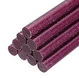 PATIKIL Barras de Silicona Caliente para Pistola, 10 Pcs Barras Adhesivas de Colores para Proyectos DIY Manualidades Decoración Hogar Reparaciones, Rojo Rosado (11mm x 200mm)