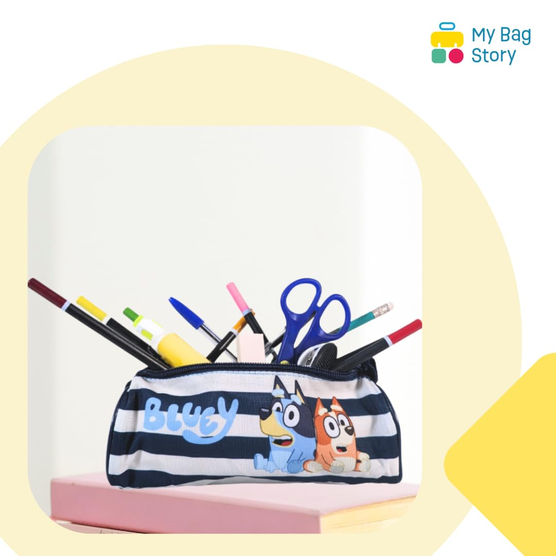 mybagstory, Bluey Pencil Case, Blue, Child, School, Primary, Kindergarten, Daycare, Boys Pencil Case, Size 21 cm, Blue, 21 cm - Image 4