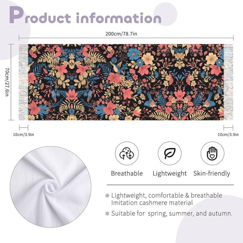 Womens Fall Winter Scarf Mothers Day Tassel Soft Warm Blanket Scarves Womens Shawl Wraps3