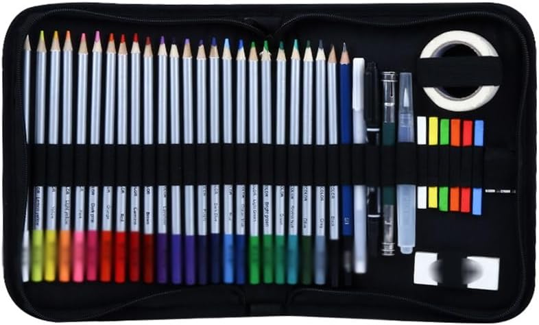 39 Pieces Water Soluble Coloured Pencil Set Art
