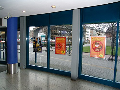Cornice a scatto Bifacciale da vetrina per poster cm 50x70 bordo cornice frame 25 angolo vivo con PVC antiriflesso di protezione