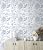 Micpolo Blue Peel and Stick Wallpaper Floral Wall Paper Boho Embroidered Contact Paper Bedroom Bathroom Wallpaper Navy Blue and White Removable Self-Adhesive Kitchen Wall Decor Vinyl Roll 17.3" x 78"