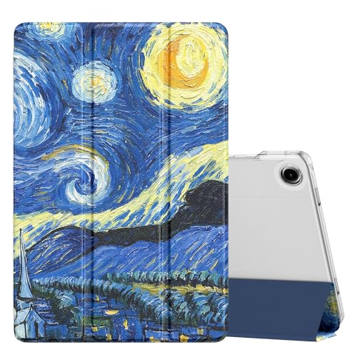 Image of MoKo for Samsung Galaxy Tab A11 Plus / A11+ Case 11 Inch 2026, Galaxy Tab A9 Plus / A9+ Case 11 Inch 2024, Slim Stand Hard PC Translucent Back Shell Smart Cover, Auto Wake /Sleep, Starry Night Blue