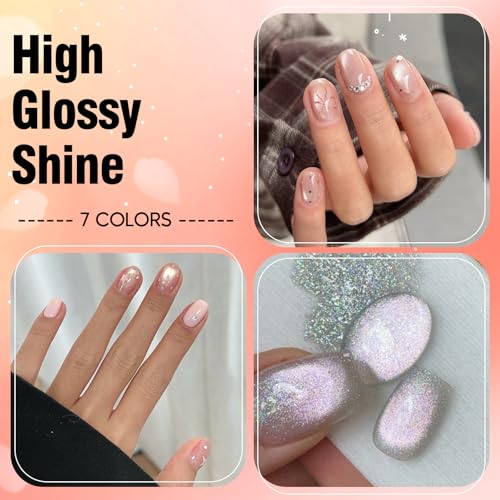 Esmalte de uñas gel holográfico 12ml efecto ojo de gato miniatura 7