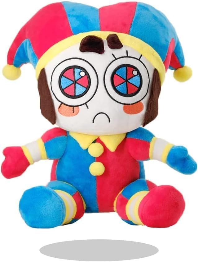 Peluche Pomni pour soirée canapé doudou de voyage compact 28 cm