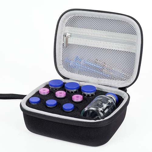 Vamctry 10 Slots Peptide Case for Fridge Vial Storage Case for 1ml 3ml 5ml 10ml 30ml Vials Insulin Vial Protector Organizer Bag for Diabetic Medication