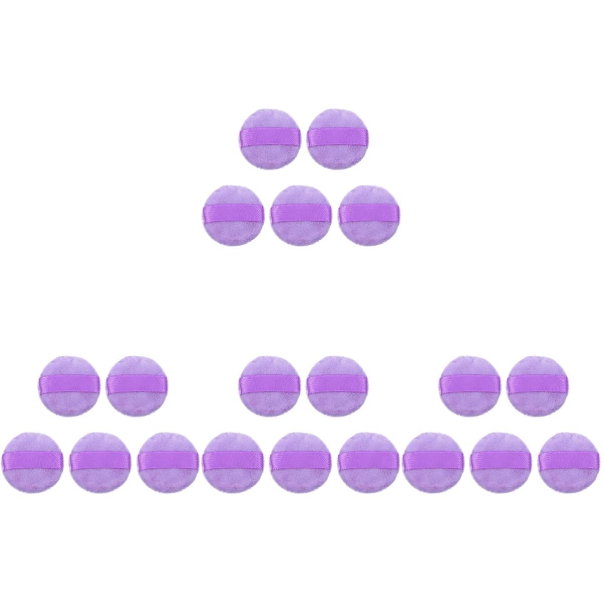 FRCOLOR 20pezzi Puff Per Makeup Applicatori Per Polvere Luminosa Accessori Per Trucco Morbidi e Confortevoli Per Uso Quotidiano